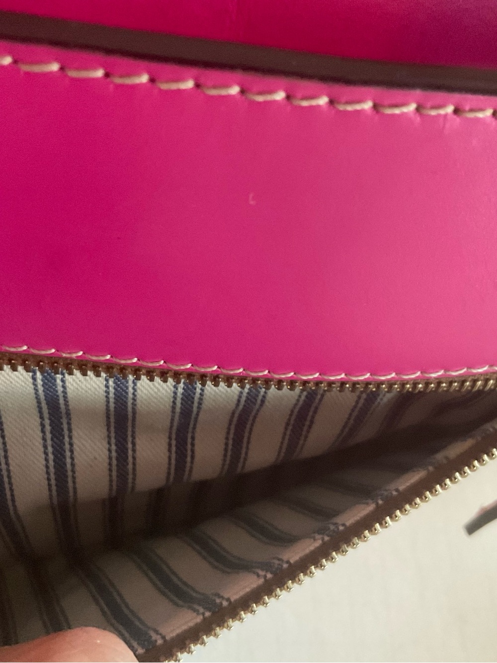 Dooney & Bourke Hot Pink and Tan Woven Tote - Picture 4 of 16